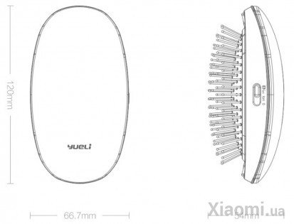 Расческа Xiaomi Yueli Portable Anion Massage Comb Matte Pink (HIC-206RM)